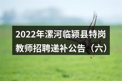 2022年漯河临颍县特岗教师招聘递补公告（六） 图片