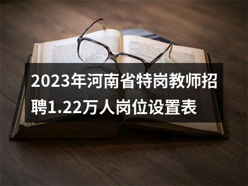 2023年河南省特岗教师招聘1.22万人岗位设置表 图片