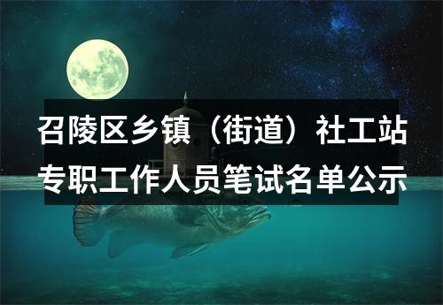召陵区乡镇（街道）社工站专职工作人员笔试名单公示 图片
