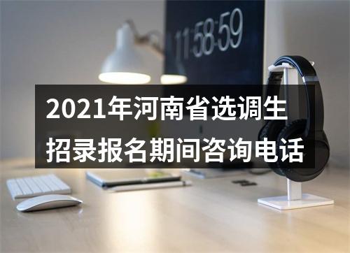 2021年河南省选调生招录报名期间咨询电话 图片