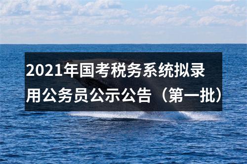 2021年国考税务系统拟录用公务员公示公告（第一批） 图片