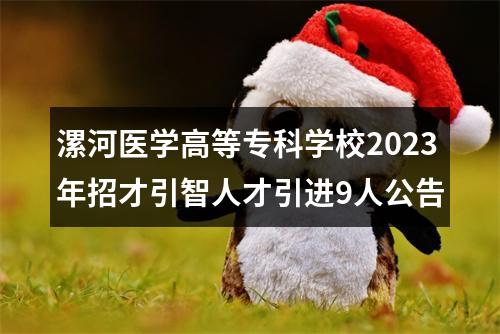 漯河医学高等专科学校2023年招才引智人才引进9人公告 图片